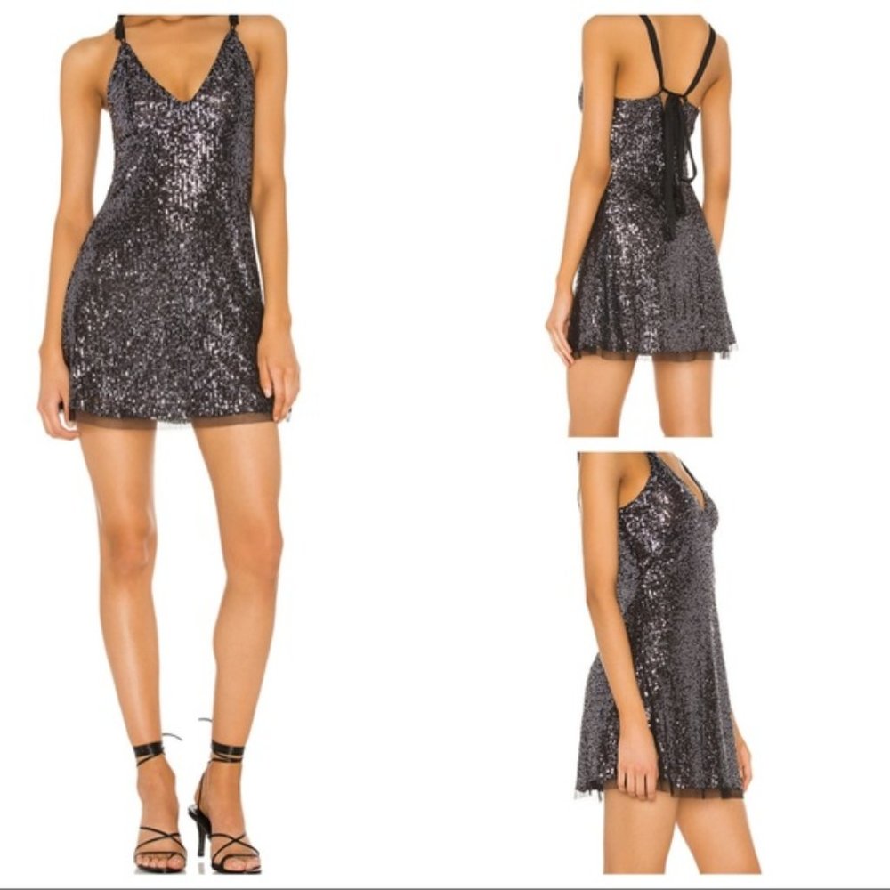 NWT!!! Free People Gold Rush Sequin Mini Dress